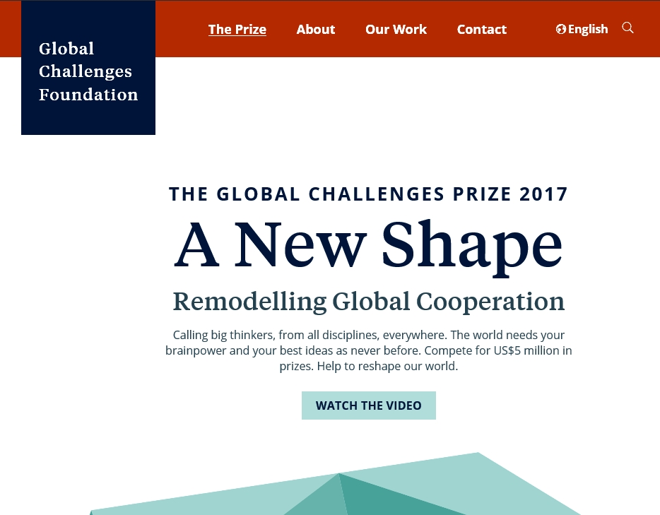 The Global Challenges Prize 2017: A New Shape? – My&nbsp;participation